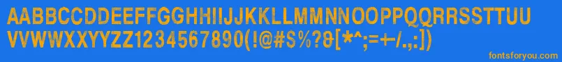 HellFinland Font – Orange Fonts on Blue Background