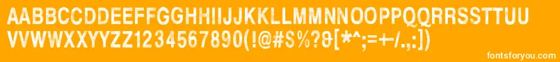 HellFinland Font – White Fonts on Orange Background