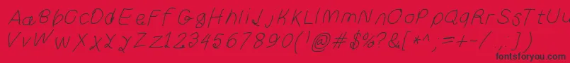 Curlykueita Font – Black Fonts on Red Background