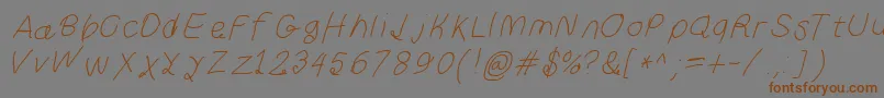 Curlykueita Font – Brown Fonts on Gray Background
