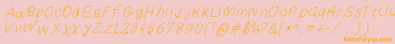 Curlykueita Font – Orange Fonts on Pink Background