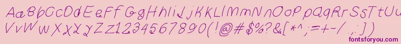 Подробнее о шрифте Curlykueita Шрифт Curlykueita – фиолетовые шрифты на розовом фоне