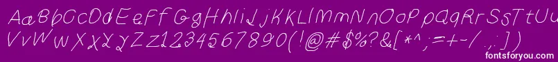 Curlykueita Font – White Fonts on Purple Background