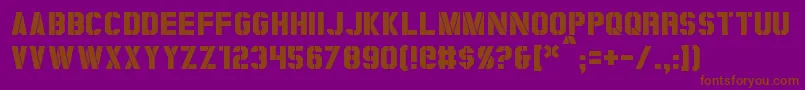 Coburn Font – Brown Fonts on Purple Background