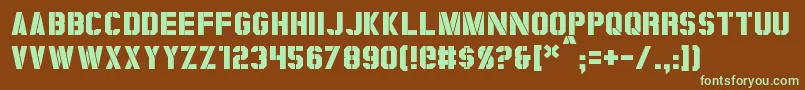 Coburn Font – Green Fonts on Brown Background