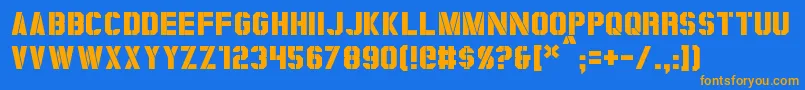 Coburn Font – Orange Fonts on Blue Background