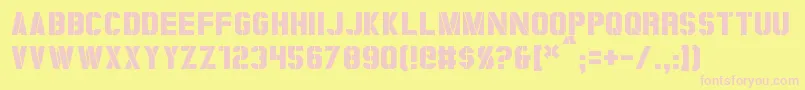 Coburn Font – Pink Fonts on Yellow Background