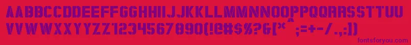 Coburn Font – Purple Fonts on Red Background