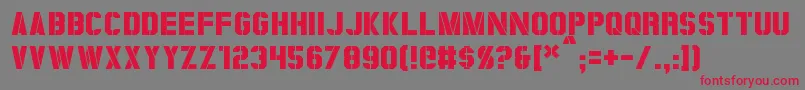 Coburn Font – Red Fonts on Gray Background
