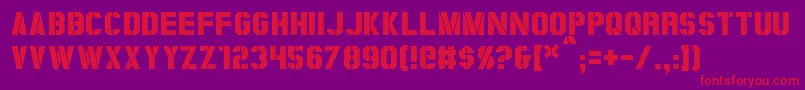 Coburn Font – Red Fonts on Purple Background