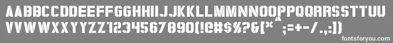 フォントCoburn – 灰色の背景に白い文字