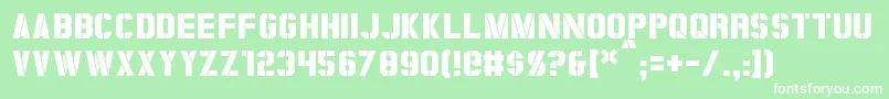 Coburn Font – White Fonts on Green Background
