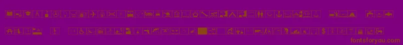 EsriErsInfrastructuresS1 Font – Brown Fonts on Purple Background