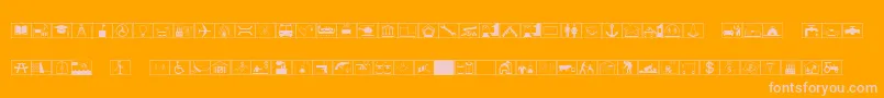 Шрифт EsriErsInfrastructuresS1 – розовые шрифты на оранжевом фоне