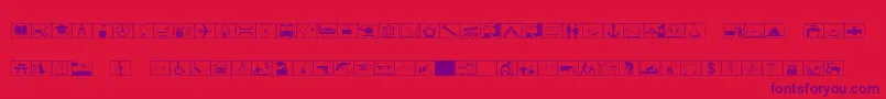 EsriErsInfrastructuresS1 Font – Purple Fonts on Red Background