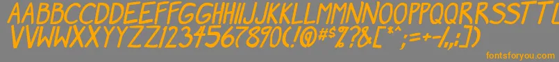 MangaSpeak2Bold Font – Orange Fonts on Gray Background