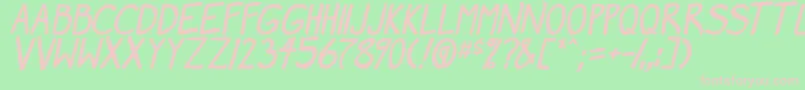 MangaSpeak2Bold Font – Pink Fonts on Green Background