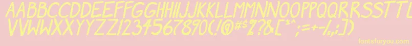 MangaSpeak2Bold Font – Yellow Fonts on Pink Background