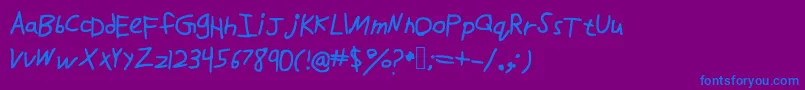 fuente Drawfont – Fuentes Azules Sobre Fondo Morado