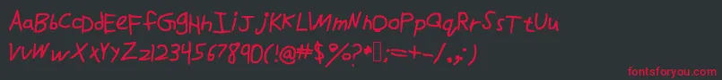 Drawfont Font – Red Fonts on Black Background