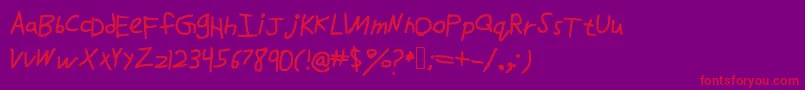 fuente Drawfont – Fuentes Rojas Sobre Fondo Morado