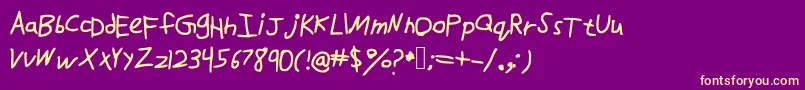 Шрифт Drawfont – жёлтые шрифты на фиолетовом фоне