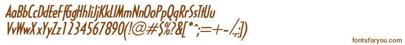 HalseylightcondsskBolditalic Font – Brown Fonts on White Background