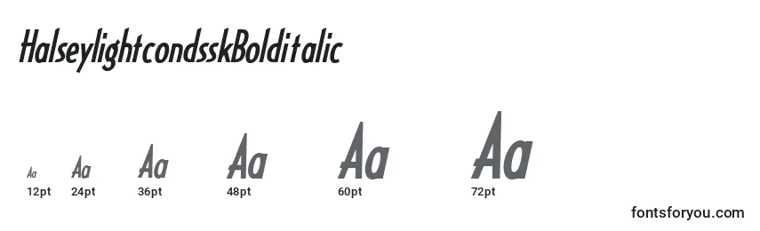 HalseylightcondsskBolditalic Font Sizes