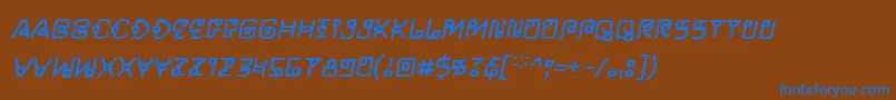 LifeformBbItalic Font – Blue Fonts on Brown Background