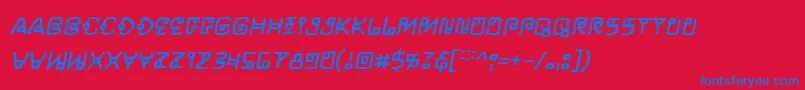 LifeformBbItalic-fontti – siniset fontit punaisella taustalla