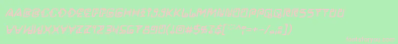 LifeformBbItalic-fontti – vaaleanpunaiset fontit vihreällä taustalla