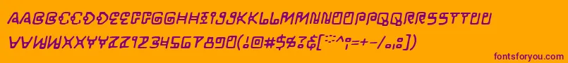 Weitere Informationen zur LifeformBbItalic-Schriftart LifeformBbItalic-Schriftart – Violette Schriften auf orangefarbenem Hintergrund