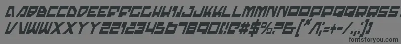TrajiaCondensedItalic Font – Black Fonts on Gray Background