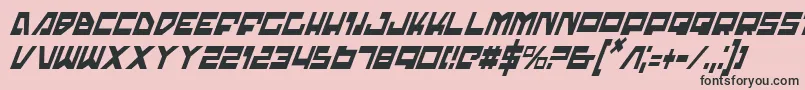 TrajiaCondensedItalic Font – Black Fonts on Pink Background