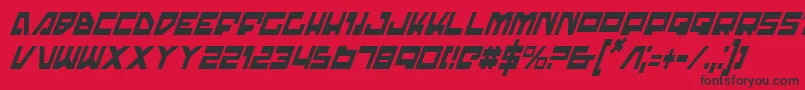 TrajiaCondensedItalic Font – Black Fonts on Red Background