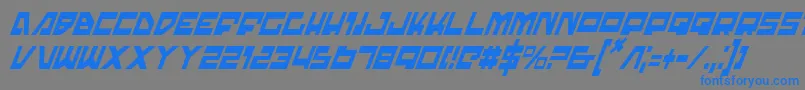TrajiaCondensedItalic Font – Blue Fonts on Gray Background