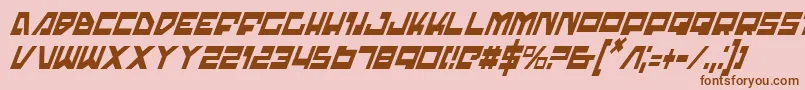 TrajiaCondensedItalic Font – Brown Fonts on Pink Background