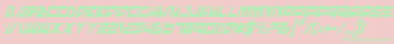 TrajiaCondensedItalic Font – Green Fonts on Pink Background