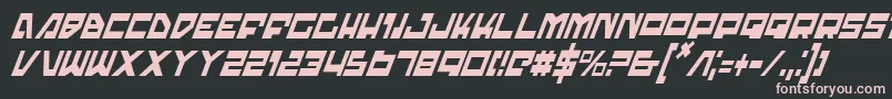 TrajiaCondensedItalic Font – Pink Fonts on Black Background