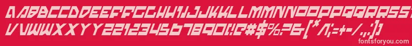TrajiaCondensedItalic Font – Pink Fonts on Red Background