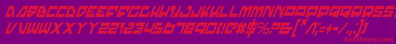 Шрифт TrajiaCondensedItalic – красные шрифты на фиолетовом фоне