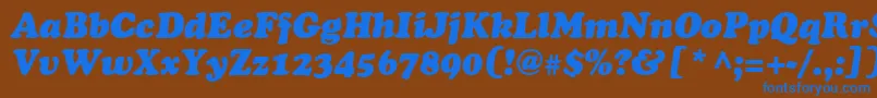 Agcsi Font – Blue Fonts on Brown Background