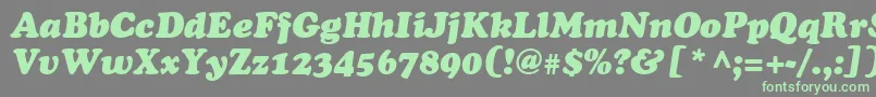 Agcsi Font – Green Fonts on Gray Background