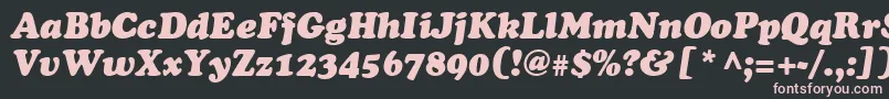 Agcsi Font – Pink Fonts on Black Background