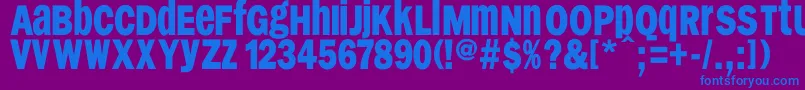 Franklyspokentwo Font – Blue Fonts on Purple Background