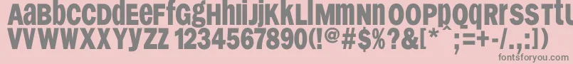 Franklyspokentwo Font – Gray Fonts on Pink Background
