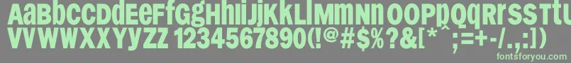 Franklyspokentwo Font – Green Fonts on Gray Background