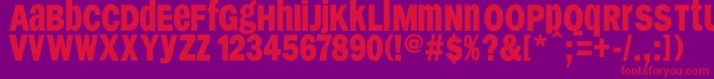 Franklyspokentwo Font – Red Fonts on Purple Background