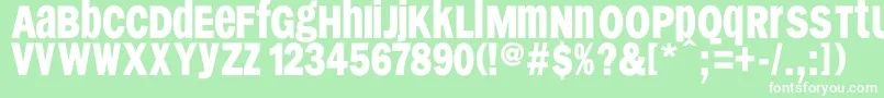 Franklyspokentwo Font – White Fonts on Green Background