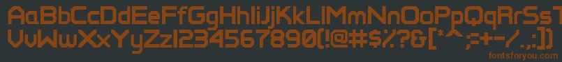 Pixelperfect Font – Brown Fonts on Black Background